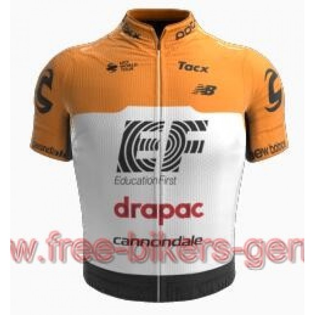 Cannondale Education First-Drapac 2018 orange Fahrradbekleidung Radtrikot Satz Kurzarm Cannondale Education First-Drapac 2018 orange Fahrradbekleidung Radtrikot Satz Kurzarm
