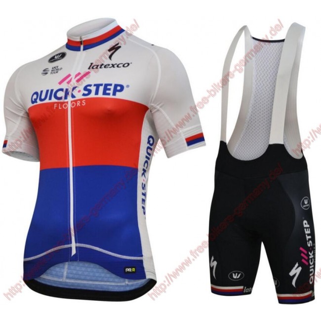 Radsport Quick Step Floors 2018 Czech champion Radbekleidung Satz Trikot Kurzarm+Trägerhosen Set Radsport Quick Step Floors 2018 Czech champion Radbekleidung Satz Trikot Kurzarm+Trägerhosen Set