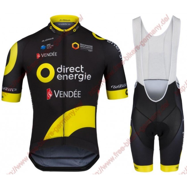 Radsport TEAM DIRECT ENERGIE 2018 Radbekleidung Satz Trikot Kurzarm+Trägerhosen Set Radsport TEAM DIRECT ENERGIE 2018 Radbekleidung Satz Trikot Kurzarm+Trägerhosen Set