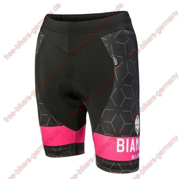 Profiteam 2018 Bianchi Milano Nevola schwarz pink Damen Radhose Kurz 59187JI