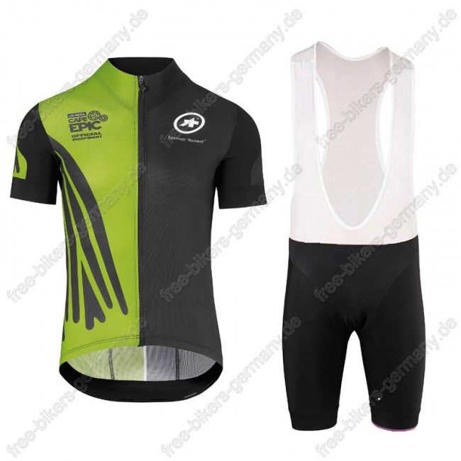 Assos SS.Capeepicx Radbekleidung Satz Trikot Kurzarm+Trägerhosen Set Grün schwarz 2018 Assos SS.Capeepicx Radbekleidung Satz Trikot Kurzarm+Trägerhosen Set Grün schwarz 2018