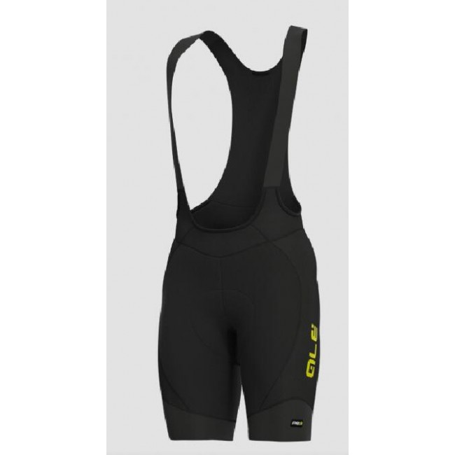 Fahrradbekleidung Radsport 2020 Ale R-ev1 Agonista 2 Trägerhosen Set schwarz-gelb-fluo Fahrradbekleidung Radsport 2020 Ale R-ev1 Agonista 2 Trägerhosen Set schwarz-gelb-fluo