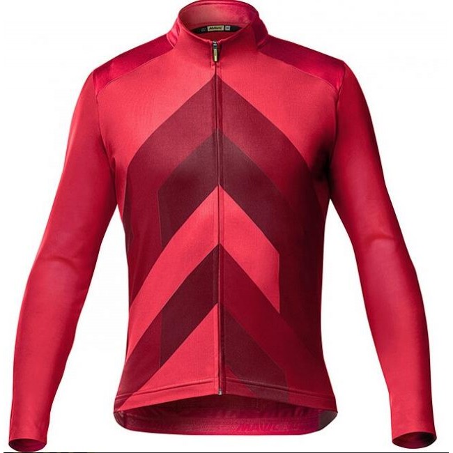 Fahrradbekleidung Radsport 2020 MAVIC Cosmic Graphic Trikot Langarmrot Fahrradbekleidung Radsport 2020 MAVIC Cosmic Graphic Trikot Langarmrot