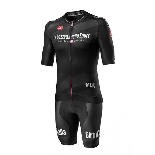 Fahrradbekleidung Radsport 2020 GIRO D'ITALIA Radbekleidung Satz Trikot Kurzarm+Trägerhosen Set Outlet Schwarz 2CGJF