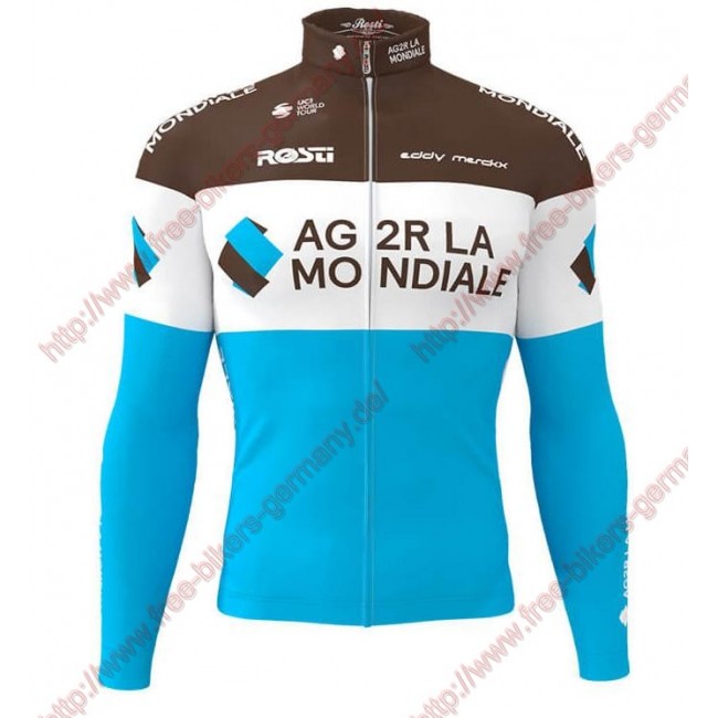 Profiteams AG2R LA MONDIALE 2019 Radsport Trikot Langarm Profiteams AG2R LA MONDIALE 2019 Radsport Trikot Langarm