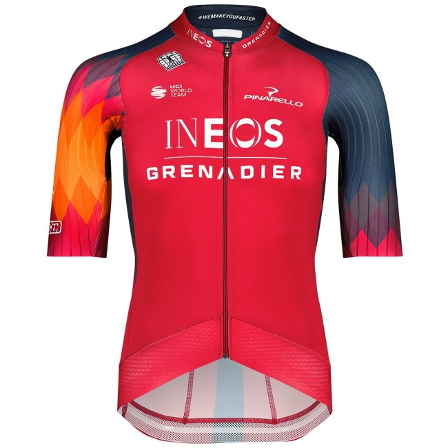 INEOS GRENADIERS 2023 EPIC RACE Radtrikot kurzarm(langer RV)-Radsport-Profi-Team INEOS GRENADIERS 2023 EPIC RACE Radtrikot kurzarm(langer RV)-Radsport-Profi-Team