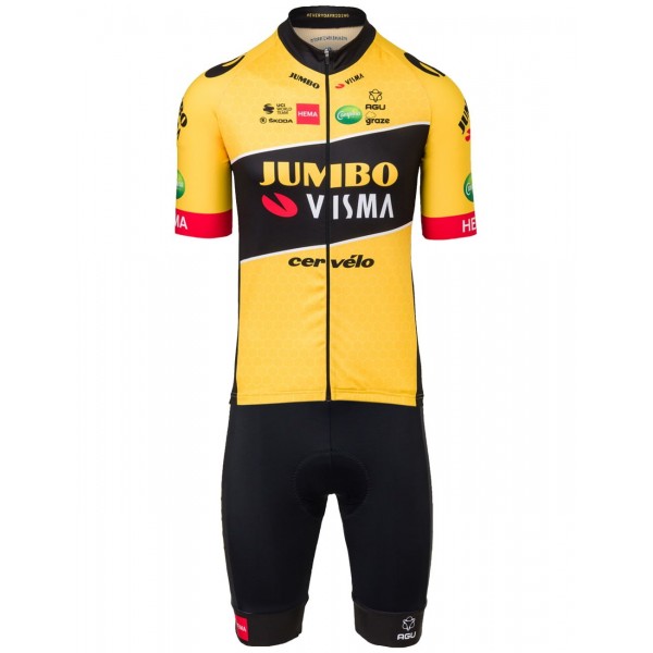 TEAM JUMBO-VISMA 2022 Trägerhose kurz-Radsport-Profi-Team TEAM JUMBO-VISMA 2022 Trägerhose kurz-Radsport-Profi-Team