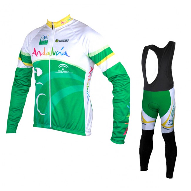 2015 Andalucia Fahrradbekleidung Radtrikot Satz Langarm und Lange Trägerhose ISSC575 2015 Andalucia Fahrradbekleidung Radtrikot Satz Langarm und Lange Trägerhose ISSC575