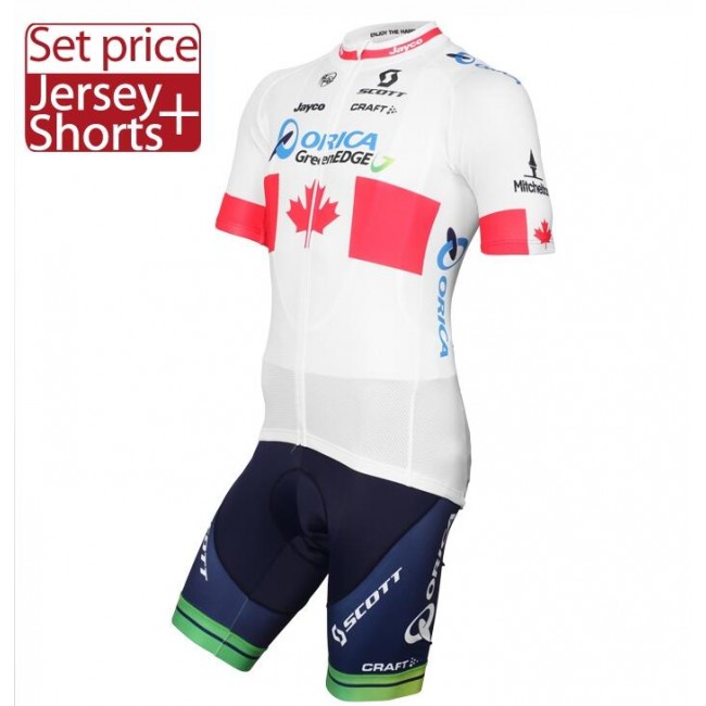 2015 ORICA GREENEDGE Canadian Champion Radbekleidung Radtrikot Kurzarm und Fahrradhosen Kurz WNWR347 2015 ORICA GREENEDGE Canadian Champion Radbekleidung Radtrikot Kurzarm und Fahrradhosen Kurz WNWR347