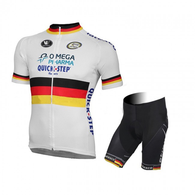 2015 Omega Pharma Quick Step Radbekleidung Radtrikot Kurzarm und Fahrradhosen Kurz Weiß JCUQ573 2015 Omega Pharma Quick Step Radbekleidung Radtrikot Kurzarm und Fahrradhosen Kurz Weiß JCUQ573