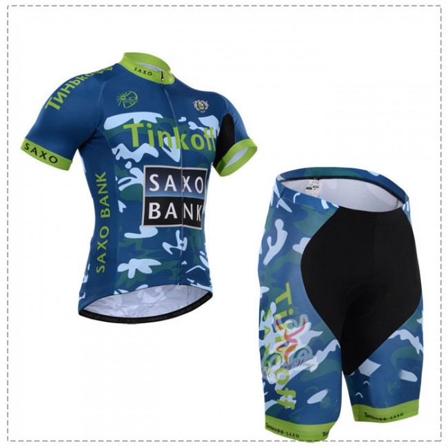 2015 Tinkoff Saxo Bank Camouflage Blau Radbekleidung Radtrikot Kurzarm und Fahrradhosen Kurz HCMM908 2015 Tinkoff Saxo Bank Camouflage Blau Radbekleidung Radtrikot Kurzarm und Fahrradhosen Kurz HCMM908