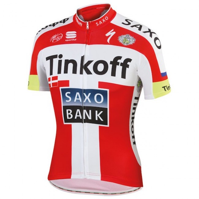 2015 Tinkoff-Saxo Bank Champion danoise Radtrikot Kurzarm IBBY381 2015 Tinkoff-Saxo Bank Champion danoise Radtrikot Kurzarm IBBY381
