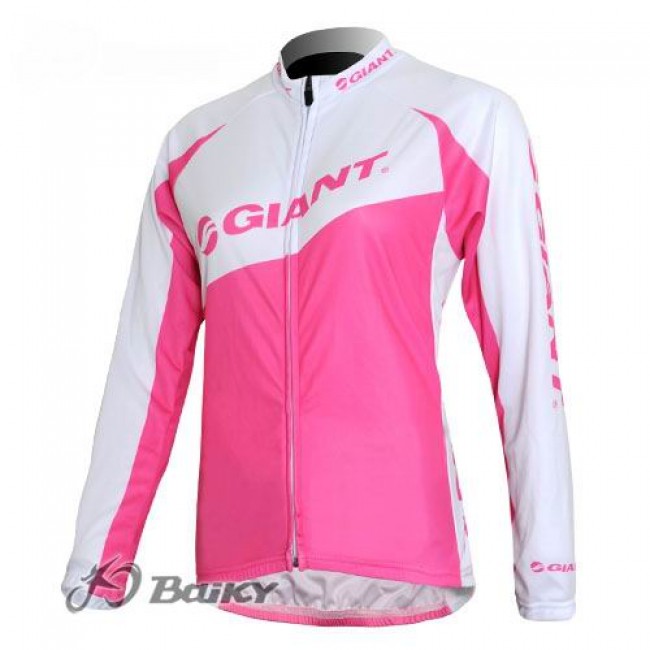 Giant Fahrradtrikot Langarm Rosa Weiß Damen KNPD951 Giant Fahrradtrikot Langarm Rosa Weiß Damen KNPD951
