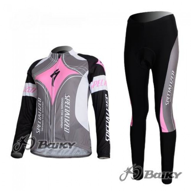 Specialized Pro Team Lang Radhose Fahrradtrikot Langarm Kits Rosa Grau Damen LOZD898 Specialized Pro Team Lang Radhose Fahrradtrikot Langarm Kits Rosa Grau Damen LOZD898