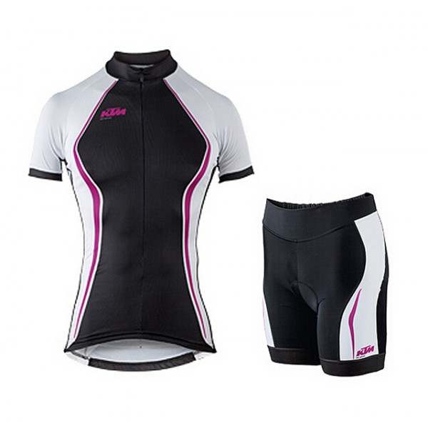 2015 KTM Damen pourpre Radbekleidung Radtrikot Kurzarm und Fahrradhosen Kurz OJDT842