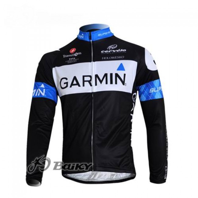 Garmin Barracuda Pro Team Fahrradtrikot Langarm Schwarz Blau QGFB755 Garmin Barracuda Pro Team Fahrradtrikot Langarm Schwarz Blau QGFB755