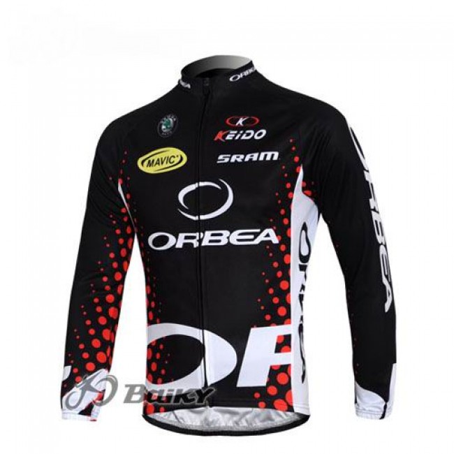 Orbea Pro Team Fahrradtrikot Langarm Schwarz Rot WLAQ359 Orbea Pro Team Fahrradtrikot Langarm Schwarz Rot WLAQ359
