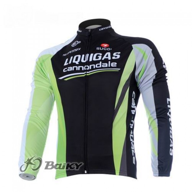 Liquigas Cannondale Pro Team Fahrradtrikot Langarm Schwarz Grün XPUV714 Liquigas Cannondale Pro Team Fahrradtrikot Langarm Schwarz Grün XPUV714