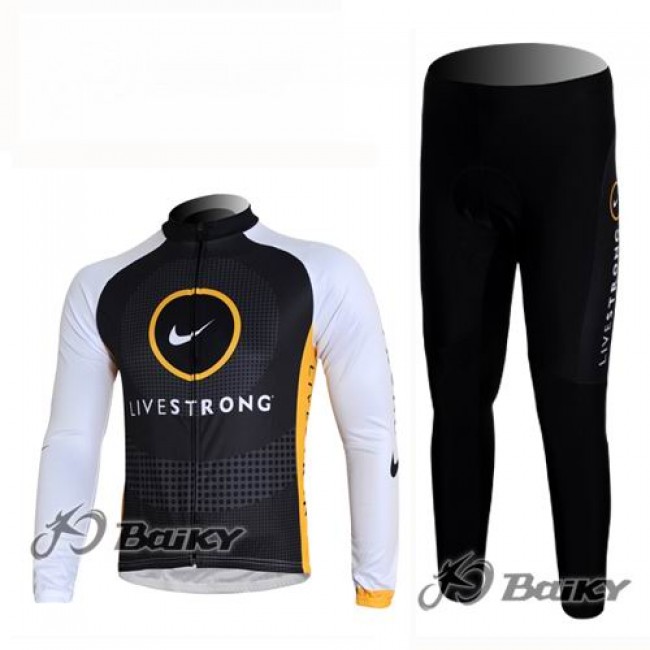 Livestrong Radbekleidung Satz Fahrradtrikot Langarm und Lang Radhose Schwarz Gelb JMEP164 Livestrong Radbekleidung Satz Fahrradtrikot Langarm und Lang Radhose Schwarz Gelb JMEP164
