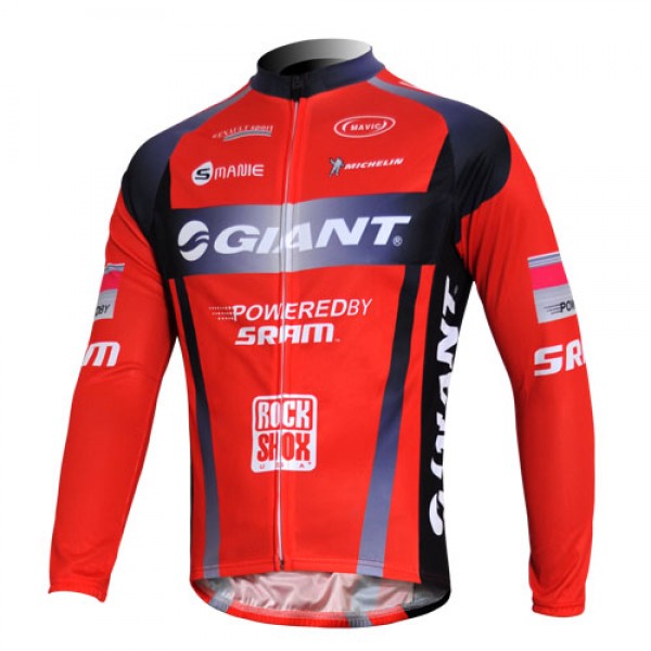Giant Sram Pro Team Fahrradtrikot Langarm Rot Schwarz AFAB354