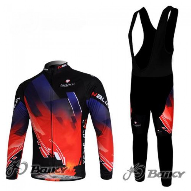 Nalini Pro Team Fahrradbekleidung Radtrikot Satz Langarm und Lange Trägerhose Rot Schwarz QAMP459 Nalini Pro Team Fahrradbekleidung Radtrikot Satz Langarm und Lange Trägerhose Rot Schwarz QAMP459