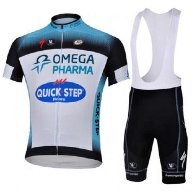 2013 Omega Pharma Quick Step Fahrradbekleidung Satz Fahrradtrikot Kurzarm Trikot und Kurz Trägerhose Weiß Schwarz NZKA951 2013 Omega Pharma Quick Step Fahrradbekleidung Satz Fahrradtrikot Kurzarm Trikot und Kurz Trägerhose Weiß Schwarz NZKA951