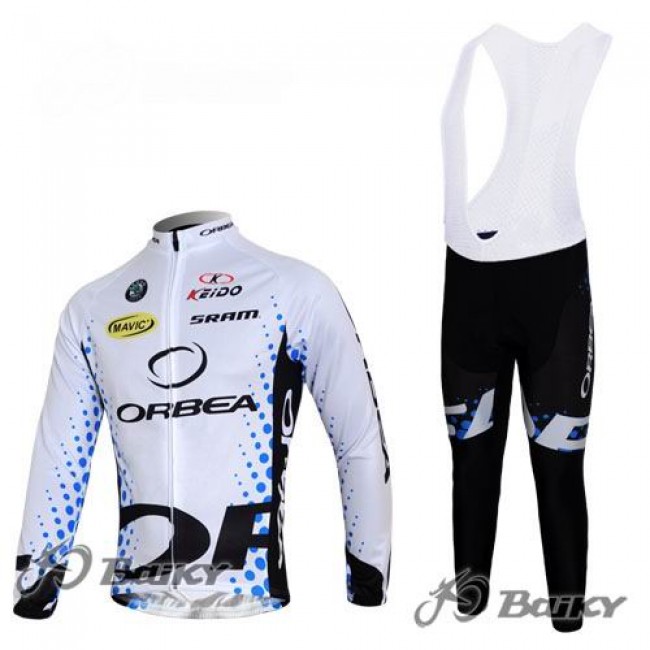Orbea Pro Team Fahrradbekleidung Radtrikot Satz Langarm und Lange Trägerhose Weiß PTLV364 Orbea Pro Team Fahrradbekleidung Radtrikot Satz Langarm und Lange Trägerhose Weiß PTLV364