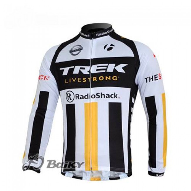 RadioShack Trek Nissan Livestrong Fahrradtrikot Langarm Weiß Schwarz Gelb BVWX107 RadioShack Trek Nissan Livestrong Fahrradtrikot Langarm Weiß Schwarz Gelb BVWX107