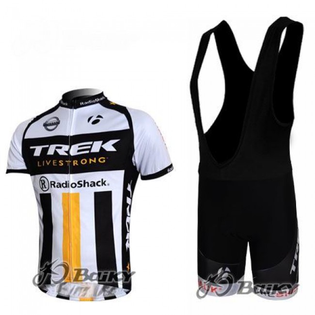 RadioShack Trek Nissan Livestrong Fahrradbekleidung Satz Fahrradtrikot Kurzarm Trikot und Kurz Trägerhose Weiß Schwarz Gelb Y RadioShack Trek Nissan Livestrong Fahrradbekleidung Satz Fahrradtrikot Kurzarm Trikot und Kurz Trägerhose Weiß Schwarz Gelb Y