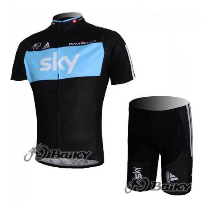 SKY Pro Team Radbekleidung Radtrikot Kurzarm und Fahrradhosen Kurz Schwarz Blau MFDT970 SKY Pro Team Radbekleidung Radtrikot Kurzarm und Fahrradhosen Kurz Schwarz Blau MFDT970