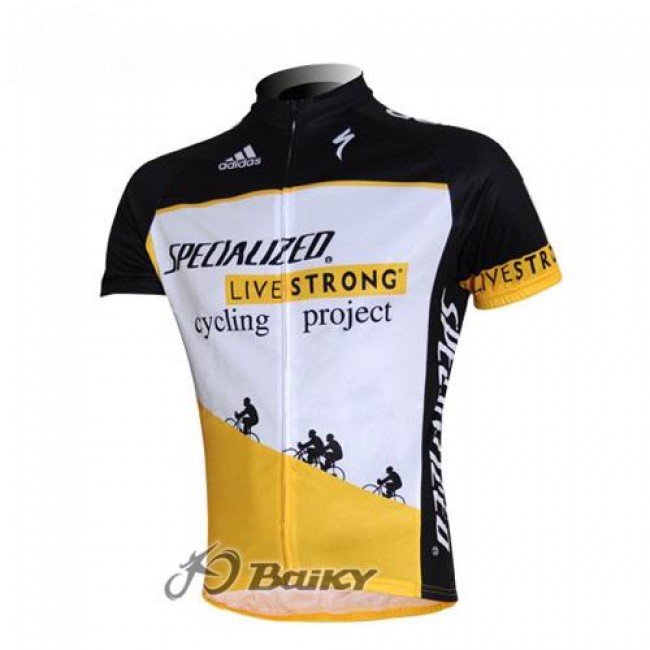 Specialized Livestrong Radtrikot Kurzarm Weiß Gelb JTOM606 Specialized Livestrong Radtrikot Kurzarm Weiß Gelb JTOM606