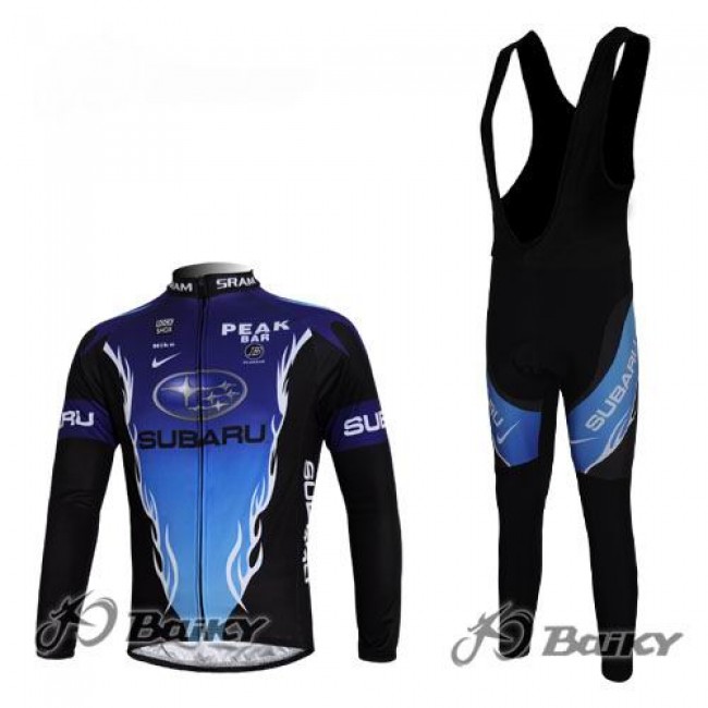 Subaru Peak Bar Team Fahrradbekleidung Radtrikot Satz Langarm und Lange Trägerhose Schwarz Blau DCVY529 Subaru Peak Bar Team Fahrradbekleidung Radtrikot Satz Langarm und Lange Trägerhose Schwarz Blau DCVY529
