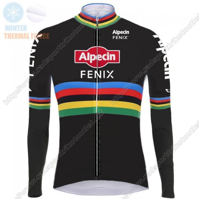 Profiteams Winter 2021 Alpecin Fenix World Champion Schwarz Radsport Trikot Langarm NLQHS Profiteams Winter 2021 Alpecin Fenix World Champion Schwarz Radsport Trikot Langarm NLQHS