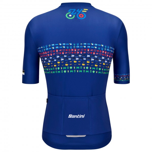 Bekleidung Herren Zurich 2024 Santini UCI Masters Weltmeister trikot-Blau