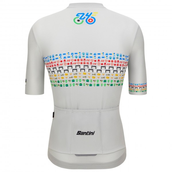 Bekleidung Herren Zurich 2024 Santini UCI Masters Weltmeister trikot-Grau