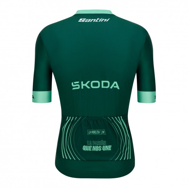 Bekleidung Herren Santini Vuelta Espana grun trikot 2024