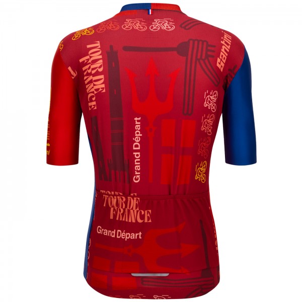 Bekleidung Herren Santini Tour de France 2024 trikot-Bologna