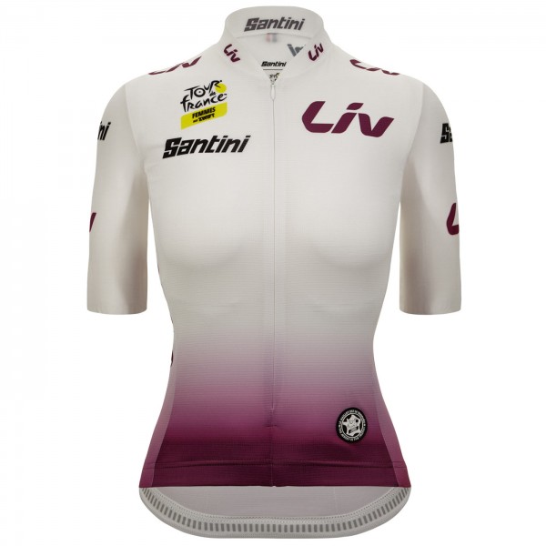 Bekleidung Damen Weißes Damen-T-Shirt Tour de France 2024