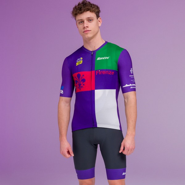 Bekleidung Herren Jersey Santini Tour de France 2024-Florenz