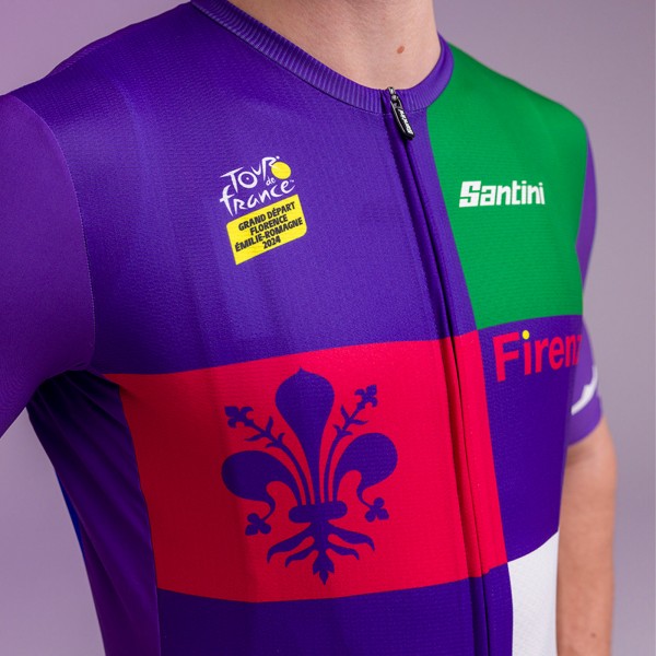 Bekleidung Herren Jersey Santini Tour de France 2024-Florenz