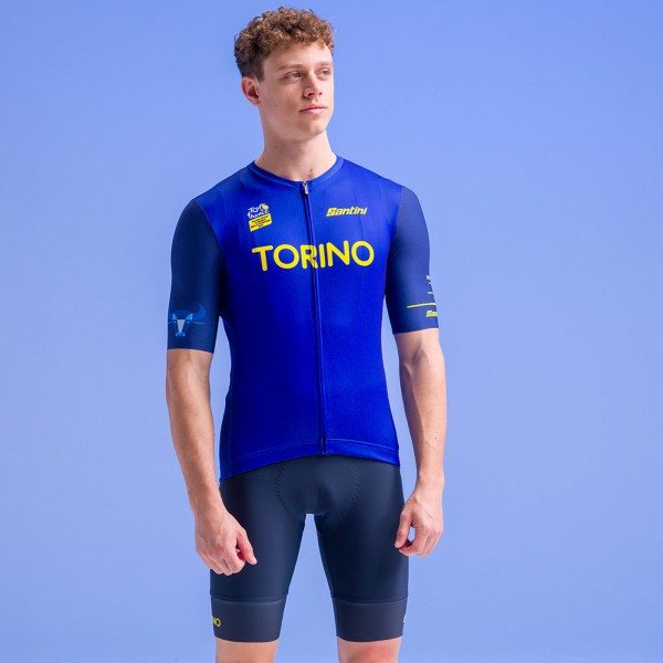 Bekleidung Herren Jersey Santini Tour de France 2024-Turin