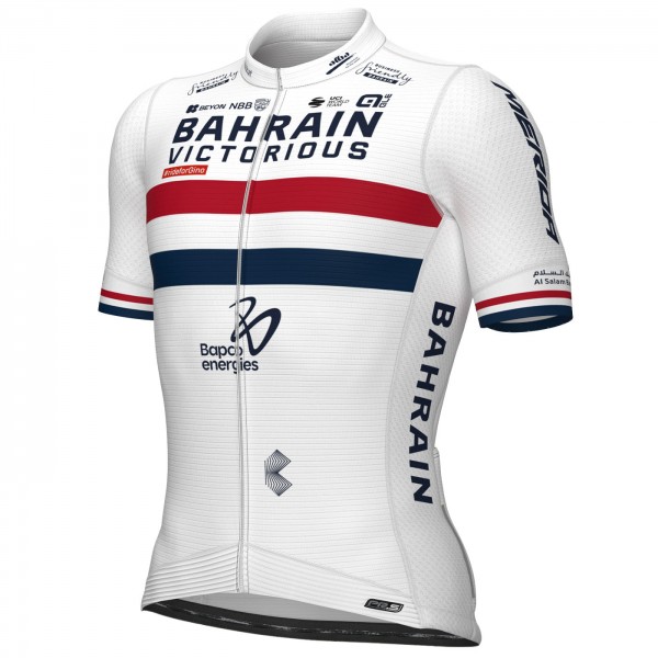 Bekleidung Herren Ale Bahrain Victorious 2024 PRS Trikot-Champion Großbritannien