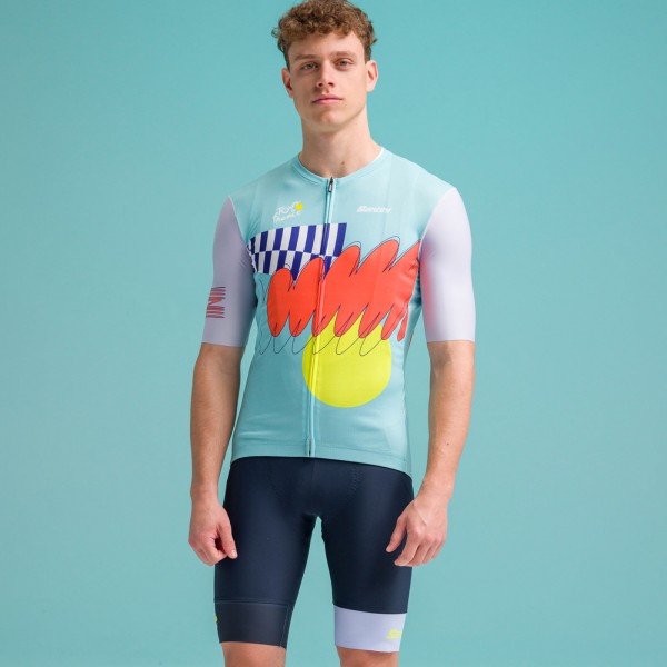 Bekleidung Herren Santini Tour de France 2024 trikot-Nizza