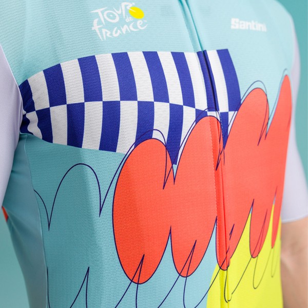 Bekleidung Herren Santini Tour de France 2024 trikot-Nizza