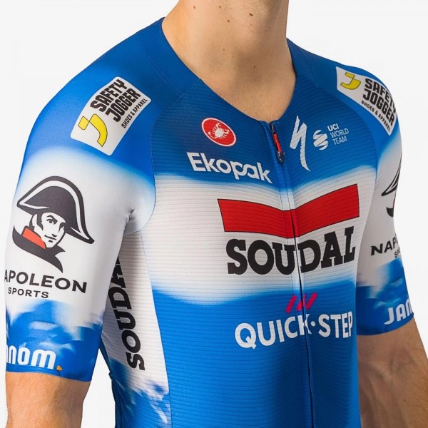 Bekleidung Herren Castelli Soudal Quick-Step 2024 Sanremo BTW Speed Suit einteiler