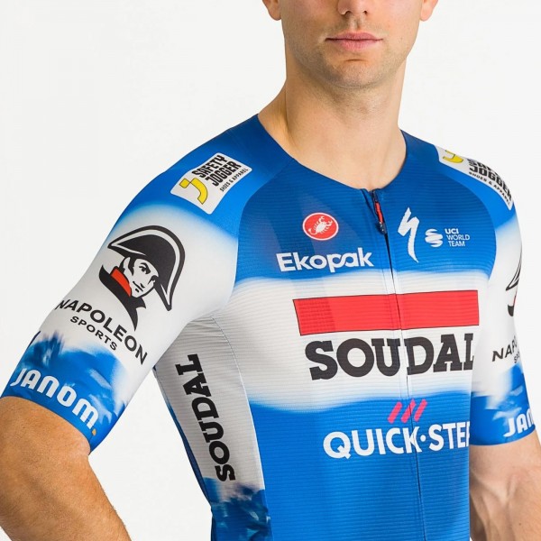 Bekleidung Herren Castelli Soudal Quick-Step 2024 Aero Race 7.0 trikot