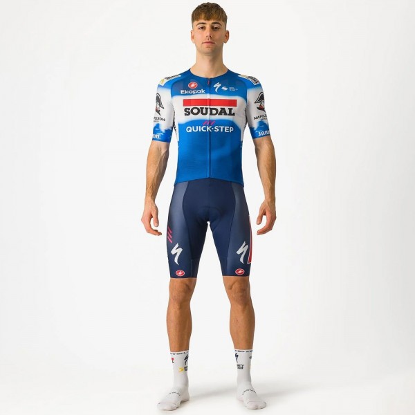 Bekleidung Herren Castelli Soudal Quick-Step 2024 Aero Race 7.0 trikot