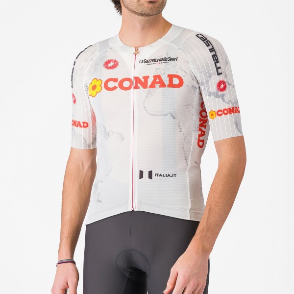 Bekleidung Herren Weiße Trikot Giro d'Italia 2025 Race 8S