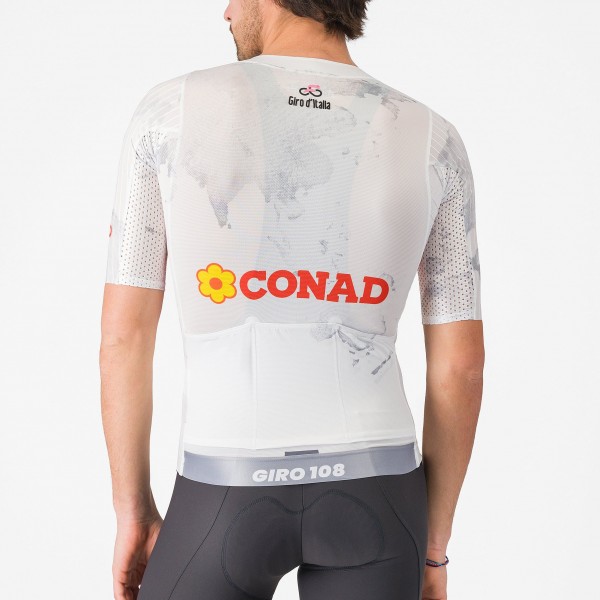 Bekleidung Herren Weiße Trikot Giro d'Italia 2025 Race 8S
