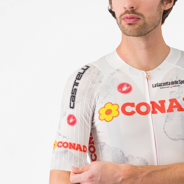 Bekleidung Herren Weiße Trikot Giro d'Italia 2025 Race 8S